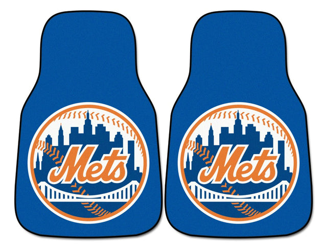 Juego de 2 alfombrillas para coche con estampado de los New York Mets