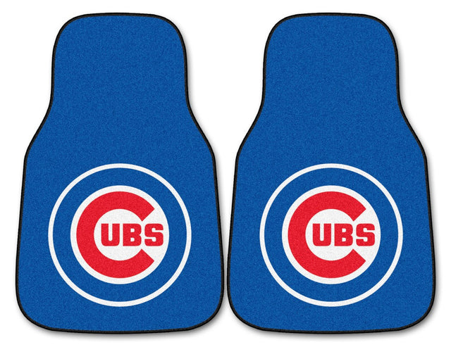 Juego de 2 alfombrillas para coche con estampado de los Chicago Cubs