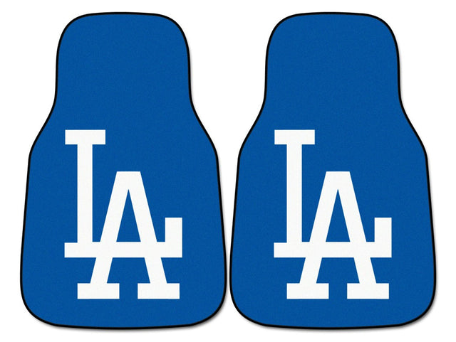 Juego de 2 alfombrillas para coche con estampado de los Dodgers de Los Ángeles