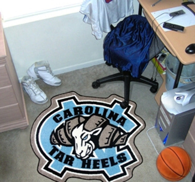 North Carolina Tar Heels Area Rug - Mascot Style