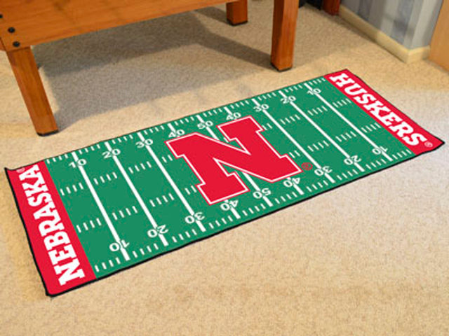 Tapete para campo de fútbol de los Nebraska Cornhuskers, 29,5 x 72 pulgadas