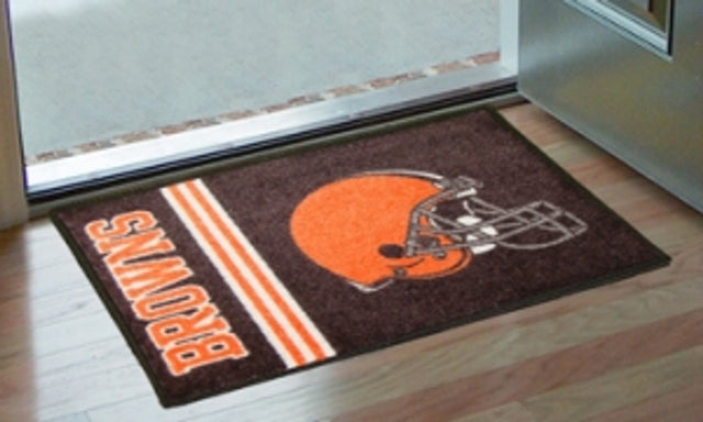 Cleveland Browns Rug - Starter Style, Helmet/Stripes Design