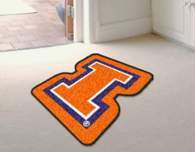 Alfombra de estilo mascota con el diseño de los Illini Fighting de Illinois