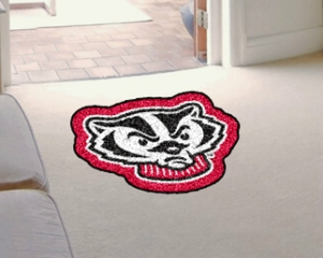 Alfombra de Wisconsin Badgers, estilo mascota