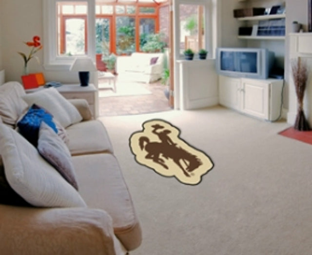 Wyoming Cowboys Area Rug - Mascot Style