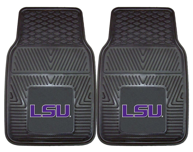 Alfombrillas de vinilo resistentes para coche de LSU Tigers de 2 piezas