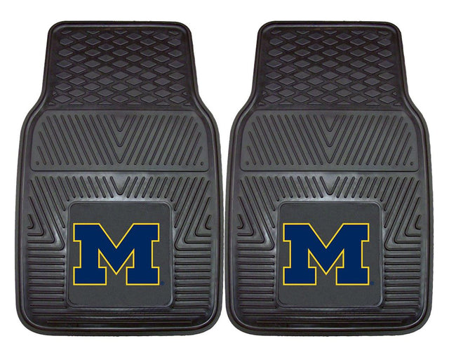 Alfombrillas de vinilo para coche resistentes de 2 piezas de Michigan Wolverines