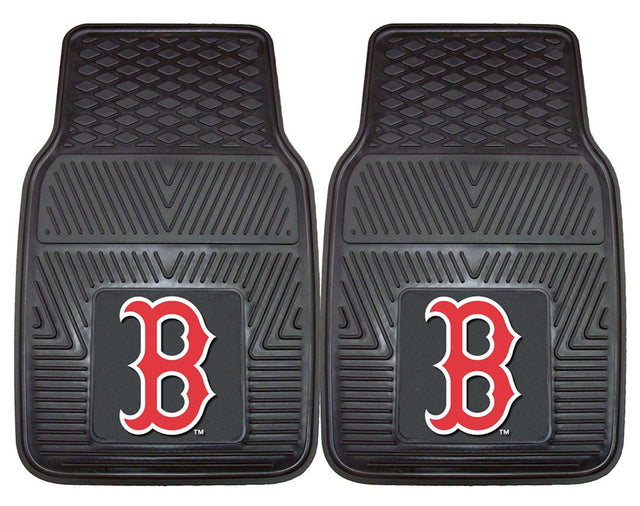 Alfombrillas de vinilo para coche de dos piezas resistentes de los Boston Red Sox