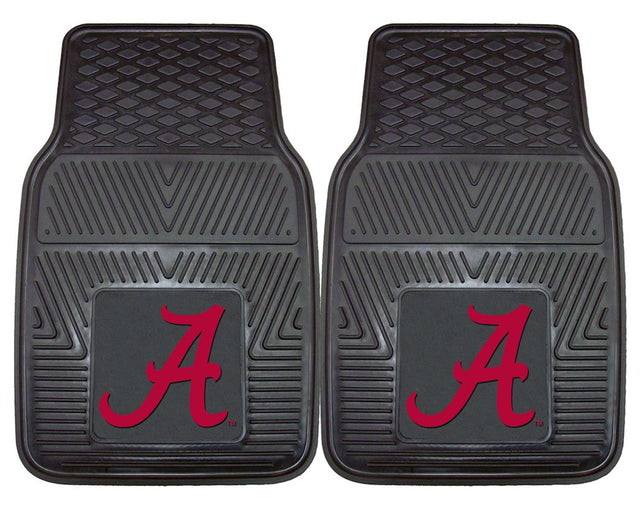 Alfombrillas de vinilo para coche de dos piezas resistentes Alabama Crimson Tide