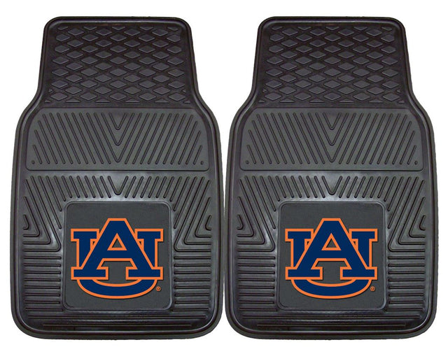 Alfombrillas de vinilo resistentes para coche Auburn Tigers de 2 piezas