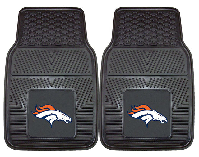 Alfombrillas de vinilo resistentes de 2 piezas de los Denver Broncos