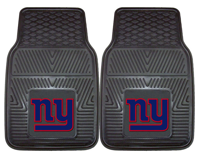 Alfombrillas de vinilo resistentes para coche de los New York Giants, de dos piezas