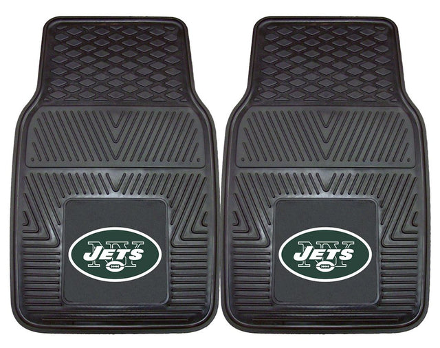 Alfombrillas de vinilo resistentes para coche de 2 piezas de los New York Jets