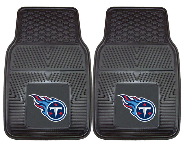 Alfombrillas de vinilo resistentes para coche de Tennessee Titans de 2 piezas