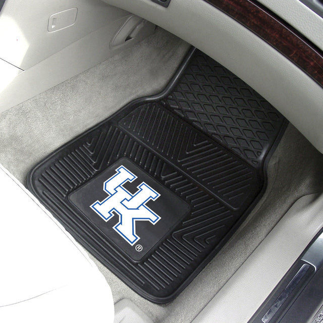 Alfombrillas de vinilo para coche de dos piezas resistentes de Kentucky Wildcats