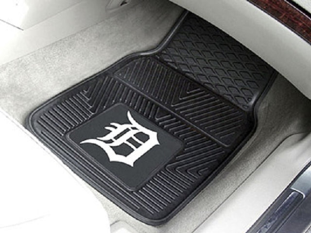 Alfombrillas de vinilo para coche resistentes de 2 piezas de los Detroit Tigers