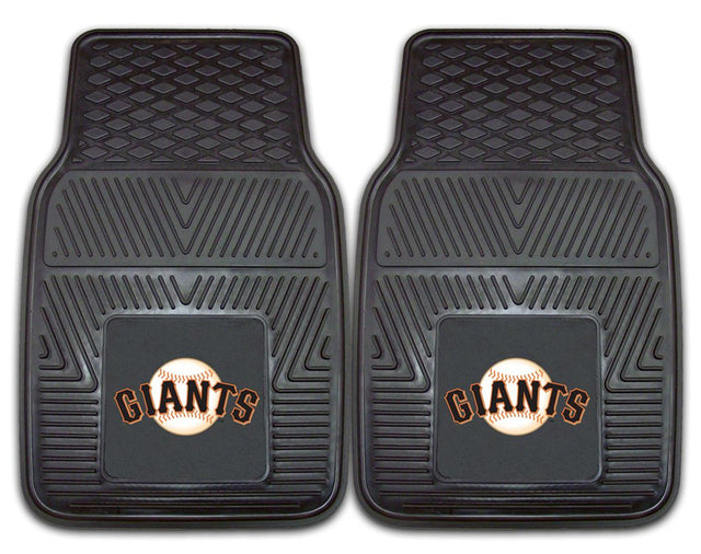 Alfombrillas de vinilo para coche de 2 piezas resistentes de los San Francisco Giants