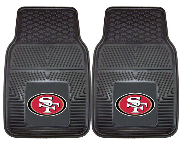 Alfombrillas de vinilo resistentes de 2 piezas para coche de los San Francisco 49ers