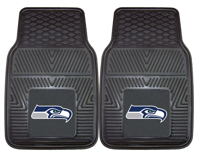 Alfombrillas de vinilo resistentes para coche de los Seattle Seahawks, de dos piezas