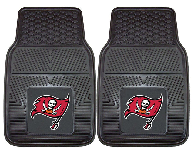 Alfombrillas de vinilo resistentes para coche de dos piezas de los Tampa Bay Buccaneers