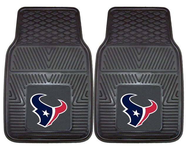 Alfombrillas de vinilo resistentes para coche de 2 piezas de los Houston Texans