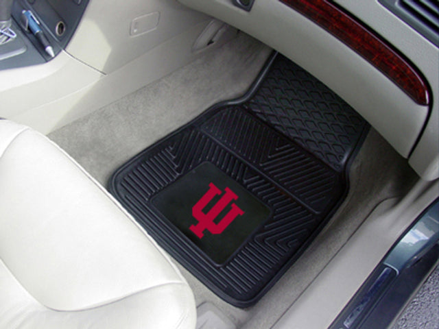 Alfombrillas de vinilo para coche de dos piezas resistentes de Indiana Hoosiers