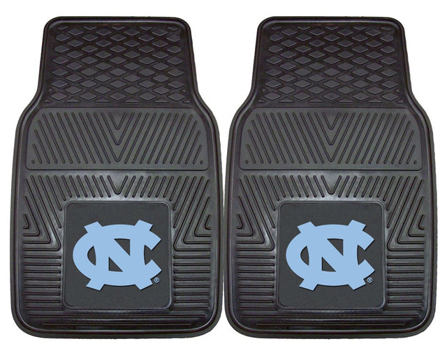 Alfombrillas de vinilo para coche de dos piezas resistentes Tar Heels de Carolina del Norte