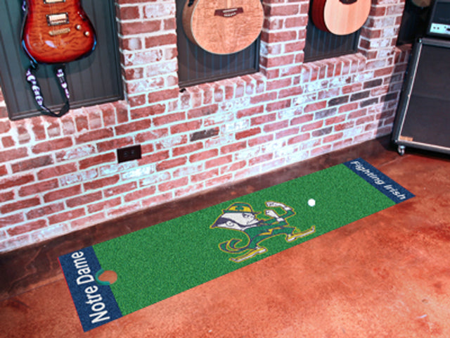 Alfombra verde para putting de Notre Dame Fighting Irish