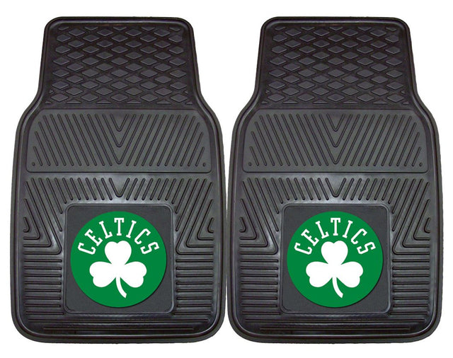 Alfombrillas de vinilo para coche de dos piezas resistentes de los Boston Celtics