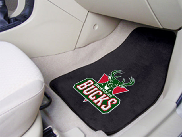 Juego de 2 alfombrillas para coche con estampado de los Milwaukee Bucks