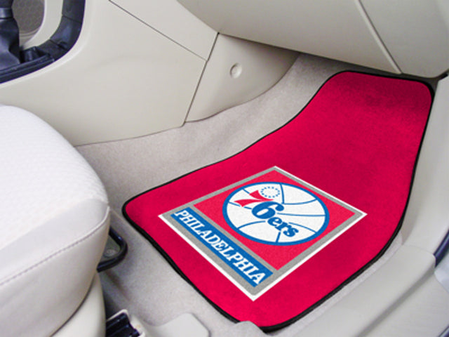 Juego de 2 alfombrillas para coche con estampado de los Philadelphia 76ers