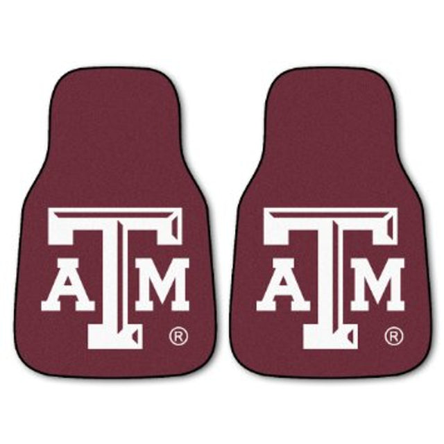 Juego de 2 alfombrillas para coche con estampado de Texas A&amp;M Aggies