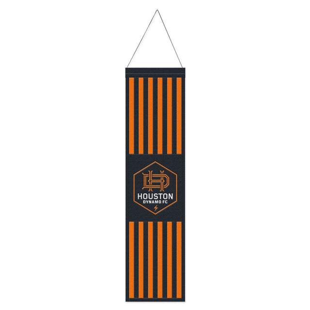 Estandarte de lana del Houston Dynamo de 8 x 32 pulgadas, Heritage Design