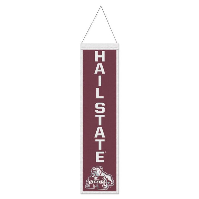 Mississippi State Bulldogs SLOGAN Wool Banner 8" x 32"