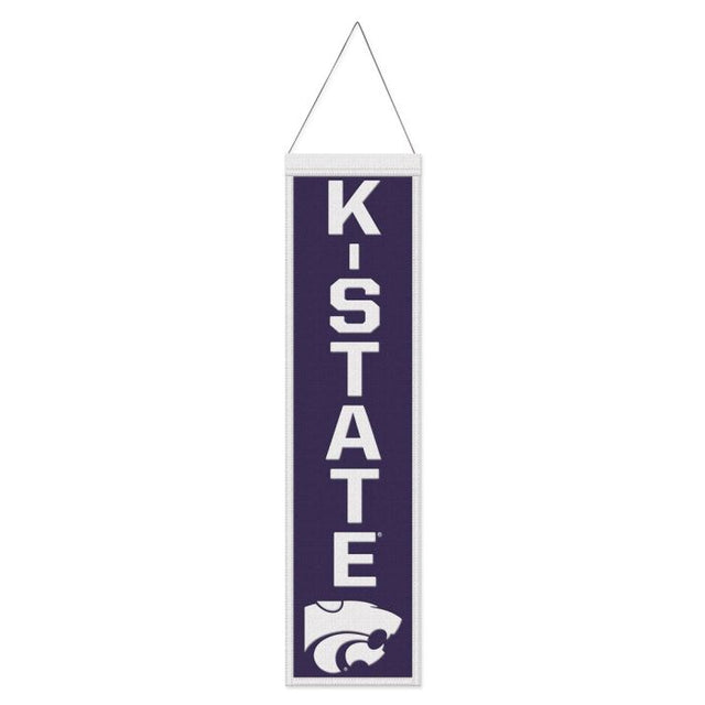 Bandera de lana con lema de los Kansas State Wildcats, 8" x 32"