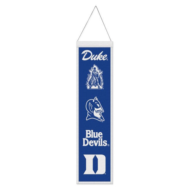 Bandera de lana EVOLUTION de Duke Blue Devils/College Vault de 8" x 32"