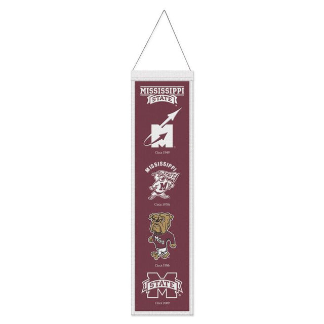 Mississippi State Bulldogs /College Vault EVOLUTION Wool Banner 8" x 32"