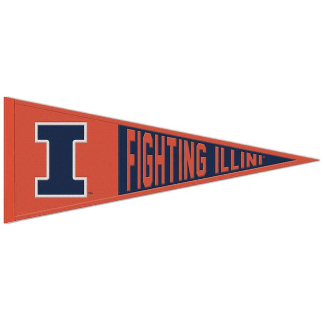 Illinois Fighting Illini Wool Pennant 13" x 32"