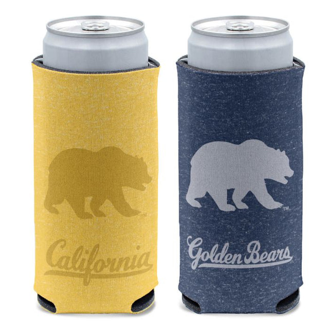 Enfriador de latas delgadas de 12 oz con diseño jaspeado de California Golden Bears