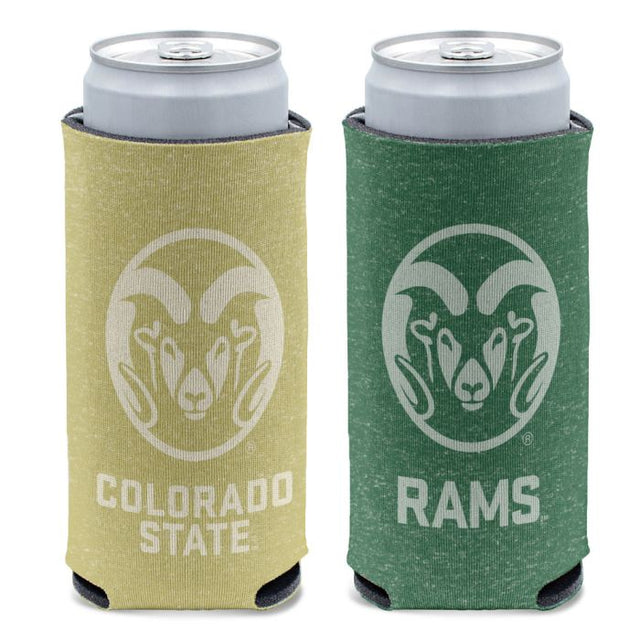 Enfriador de latas delgadas de 12 oz con diseño jaspeado de Colorado State Rams