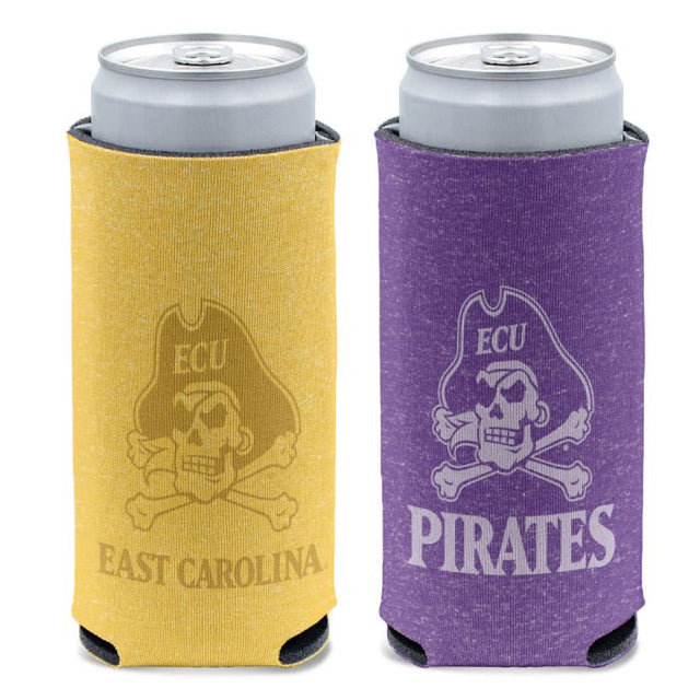 Enfriador de latas delgadas de 12 oz con diseño jaspeado de East Carolina Pirates