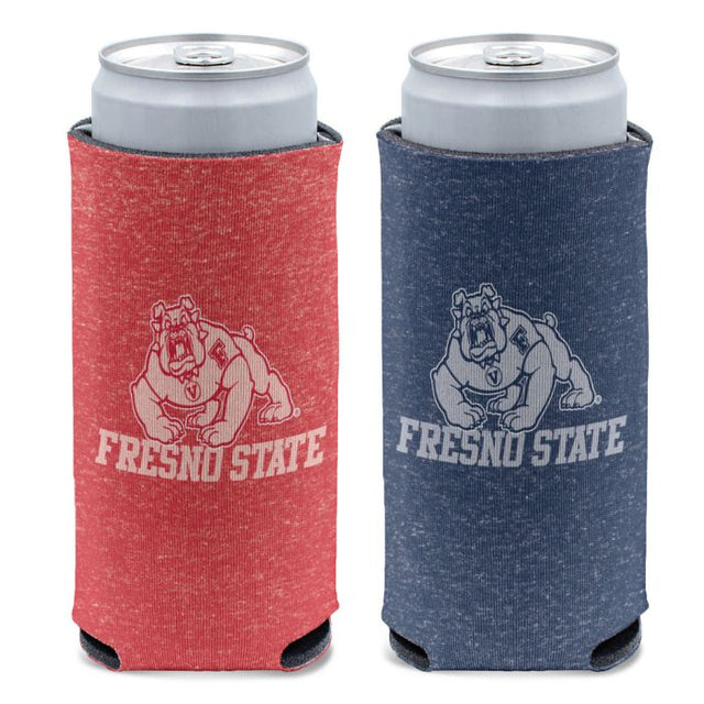 Enfriador de latas delgadas de 12 oz con estampado jaspeado de los Bulldogs de Fresno State