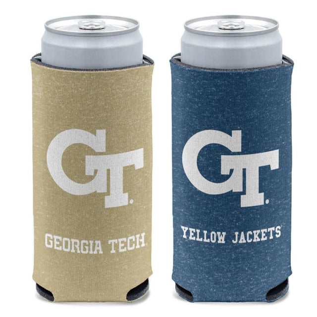 Georgia Tech Yellow Jackets COLORED HEATHERED 12 oz Slim Can Cooler