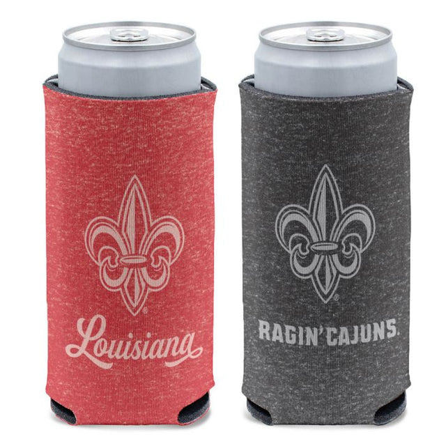 Louisiana - Lafayette Ragin Cajuns Enfriador de latas delgadas de 12 oz con acabado jaspeado de colores