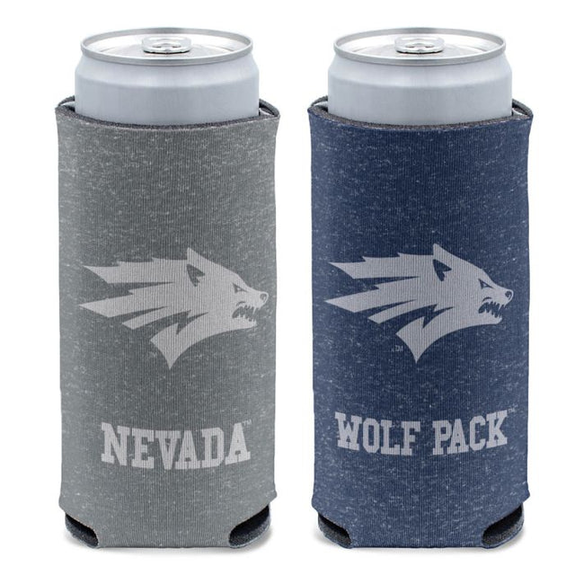 Enfriador de latas delgado de 12 oz con diseño jaspeado de Nevada Wolf Pack