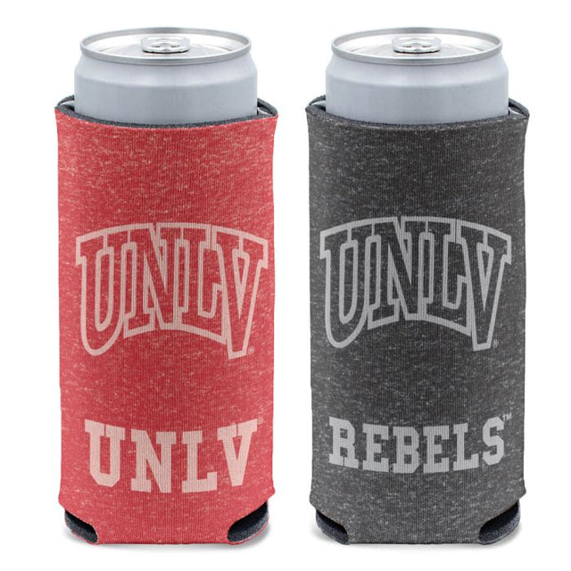 Enfriador de latas delgado de 12 oz con diseño jaspeado de UNLV Rebels