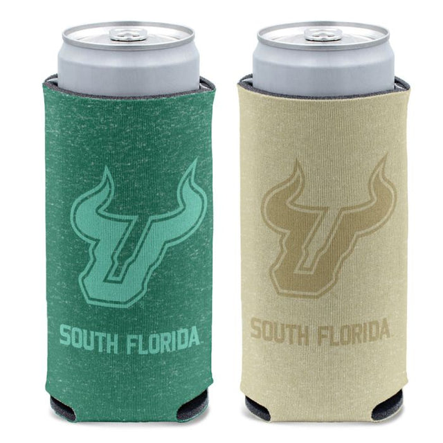 Enfriador de latas delgadas de 12 oz con diseño jaspeado de South Florida Bulls