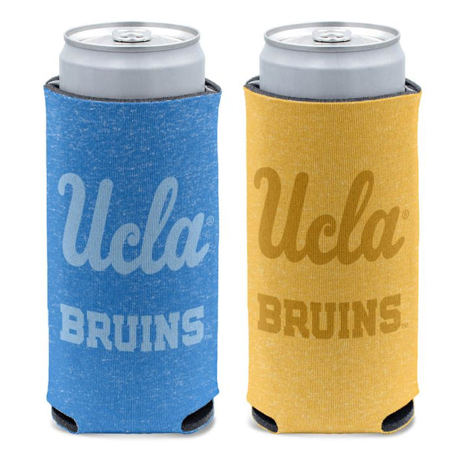 Enfriador de latas delgado de 12 oz con diseño jaspeado de UCLA Bruins