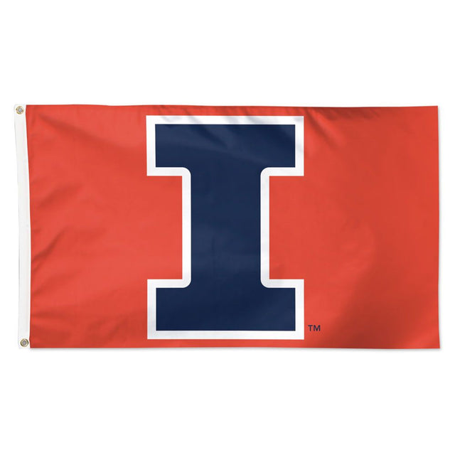 Equipo de 3x5 con bandera de Illinois Fighting Illini