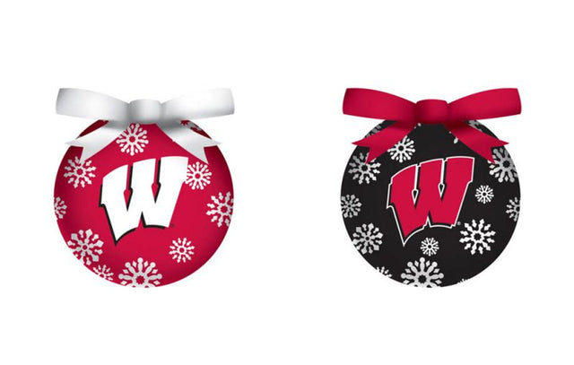 Caja con adornos LED de Wisconsin Badgers